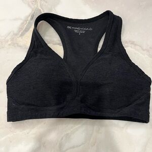 Beyond Yoga Sports Bra Black Heather S
